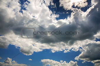 Clouds in the blue summer sky