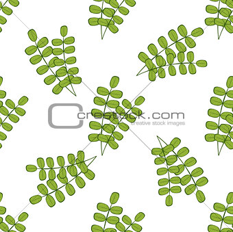 Seamless vintage floral pattern with leafs