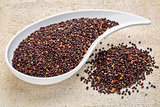 black quinoa grain grown in Bolivia