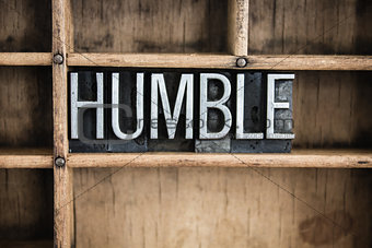 Humble Concept Metal Letterpress Word in Drawer
