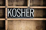 Kosher Concept Metal Letterpress Word in Drawer