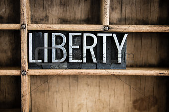 Liberty Concept Metal Letterpress Word in Drawer
