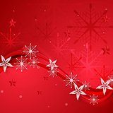 Abstract red wavy Christmas background