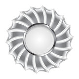 Metallic silver logo background