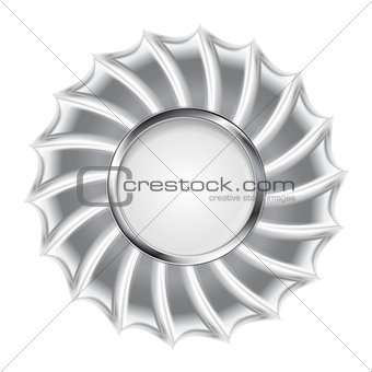 Metallic silver logo background