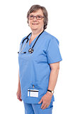 Female medical professional with stethoscope
