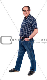 Handsome male posing in trendy casuals