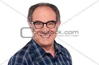 Closeup portrait of senior old man