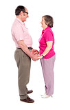 Man and woman holding each others hand