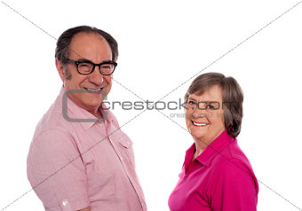 Senior couple. Love birds posing