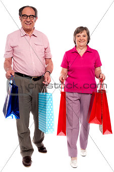 Husband and wife shopping