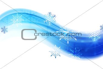 Blue wavy abstract Christmas background