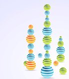 Abstract vector Christmas balls background