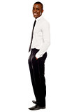Full length shot of businessman posing in style