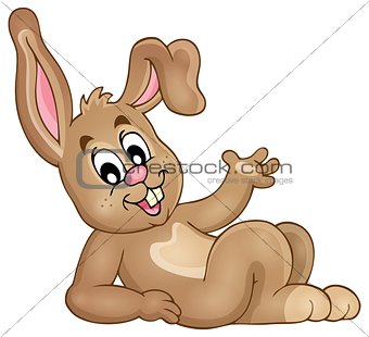 Cute happy bunny