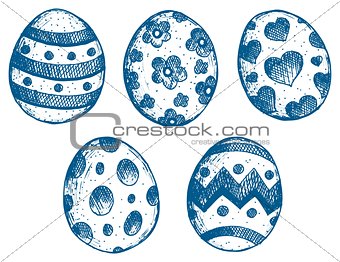 Easter eggs drawings collection 1