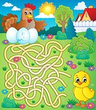 Maze 4 with hen and chicken