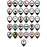 Set of military icons