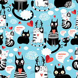 bright pattern cat lovers