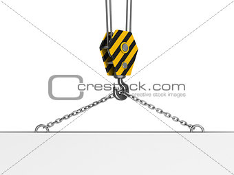 crane hook with plate