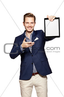 Showing something on tablet