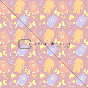 Seamless background with products for babies