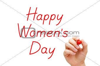 Happy Womens Day Red Marker