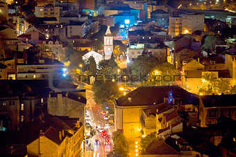 City of Sibenik aerial night view