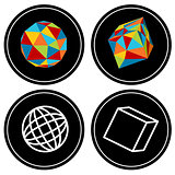 Geometric Polygon Icon Set