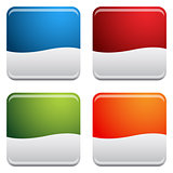 Rounded Square Button Icon Set
