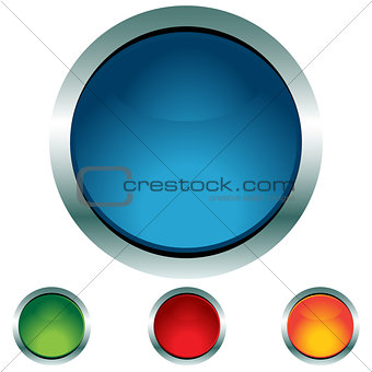Circle Button Icon Set