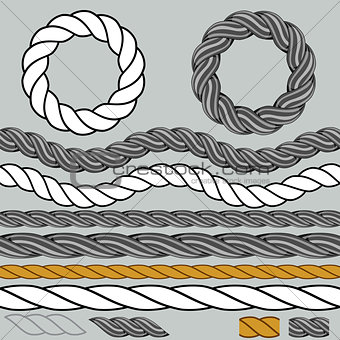 Rope Icon Background Set