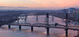 Sunrise Over Bridges of Portland Oregon