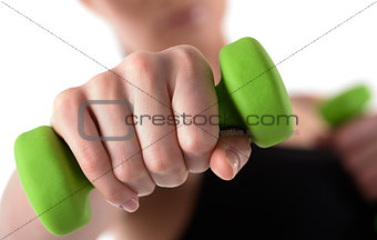 Close up shot of fighting woman
