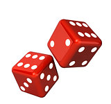Falling dice for gambling