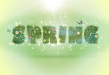 spring text typography