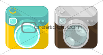 Vector set of camera icons 