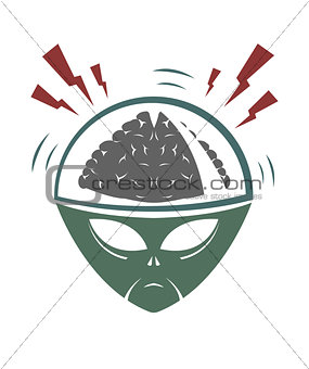 Vector illustration of evil alien invader 