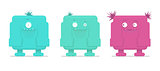 Vector illustration of funny monsters  