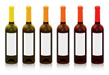 the wine bottles