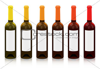 the wine bottles