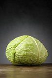 Cabbage on wooden table