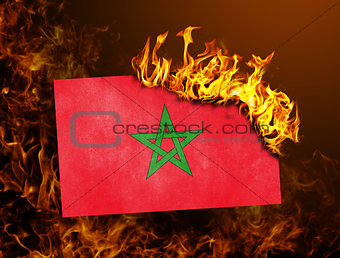 Flag burning - Morocco