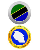 button as a symbol map of the Tanzania 