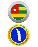 button as a symbol map of the Togolese Republic