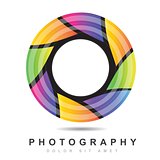 Photography iris aperture logo