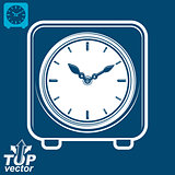 3d vector square stylized wall clock, includes invert version. T