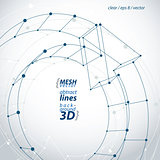 Clear eps 8 engineering vector illustration, 3d mesh symbol, wir