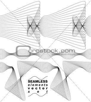 Elegant flowing lines vector background, royal design elements, 