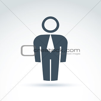 Silhouette of person standing in front - vector illustration of 